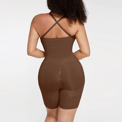 Mid Thigh Bodysuit with Adjustable Straps