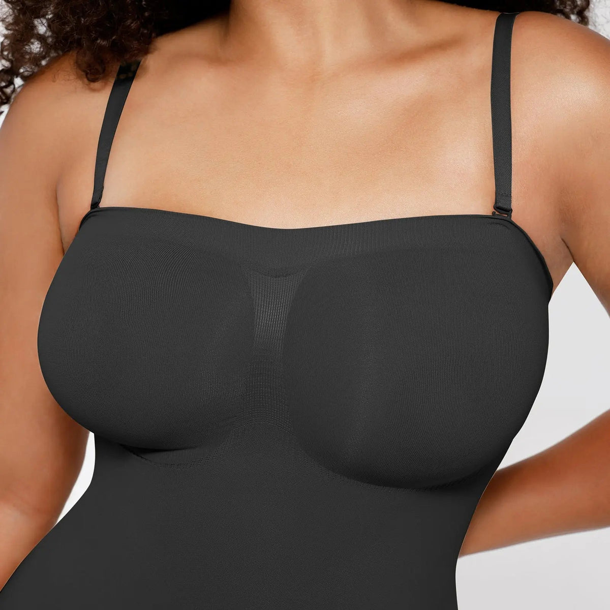 Mid Thigh Bodysuit with Adjustable Straps