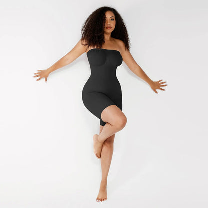 Mid Thigh Bodysuit with Adjustable Straps