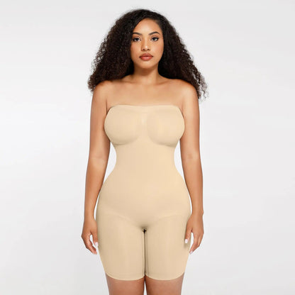 Mid Thigh Bodysuit with Adjustable Straps