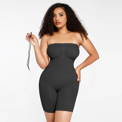 Mid Thigh Bodysuit with Adjustable Straps