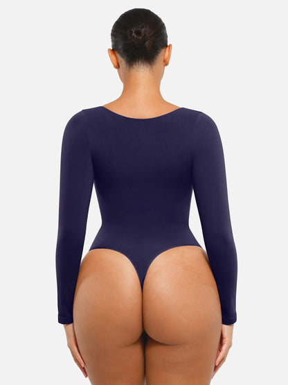 Long Sleeve Thong Bodysuit