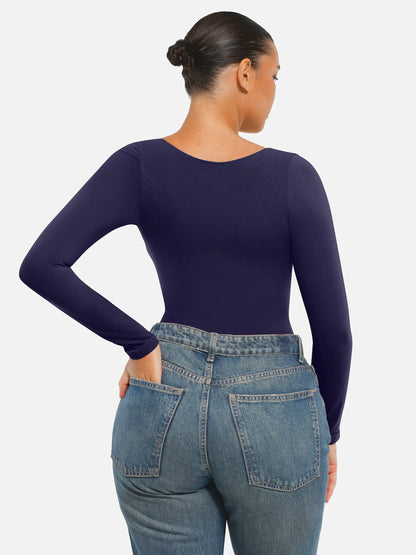 Long Sleeve Thong Bodysuit