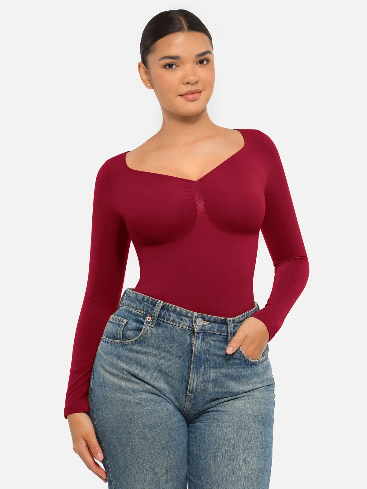 Long Sleeve Thong Bodysuit