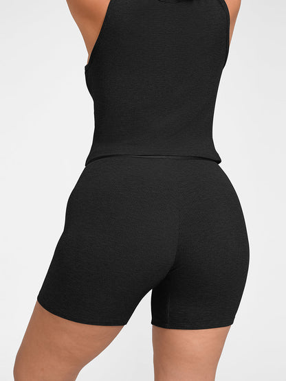 Cotton Ribbed Shorts