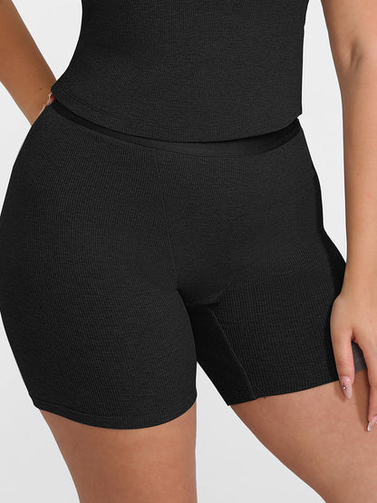 Cotton Ribbed Shorts